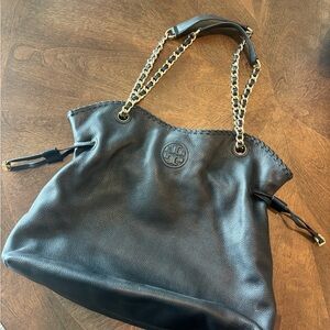 Tory Burch Black Leather Shoulder Bag